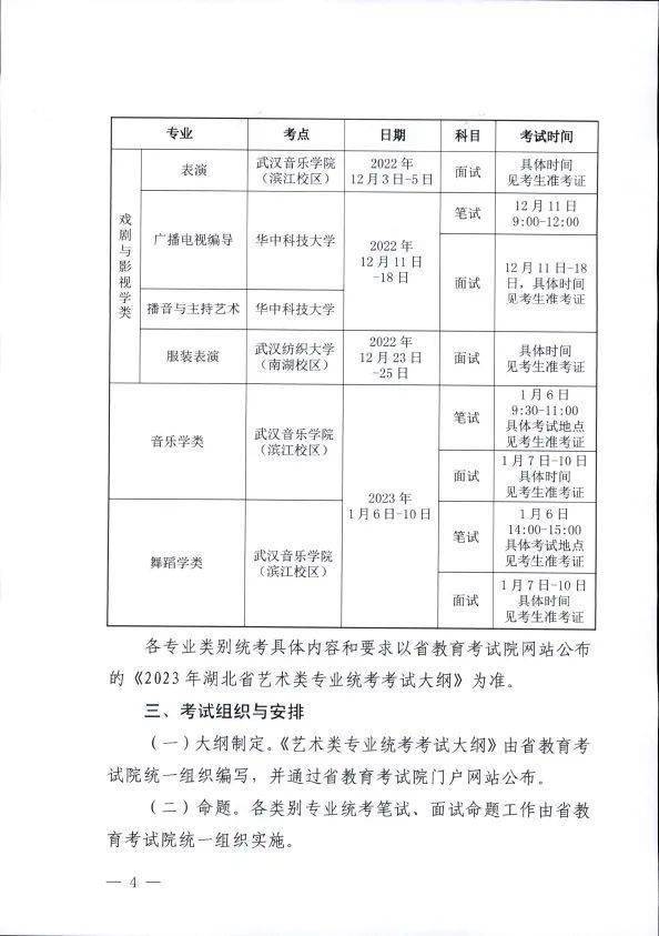 2023统考 | 广西省、湖北省 普通高校招生艺术类专业全区统一考试工作的通知