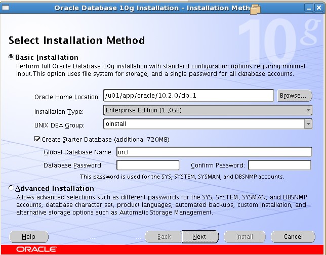 VMware中linux环境下oracle安装图文教程（一）